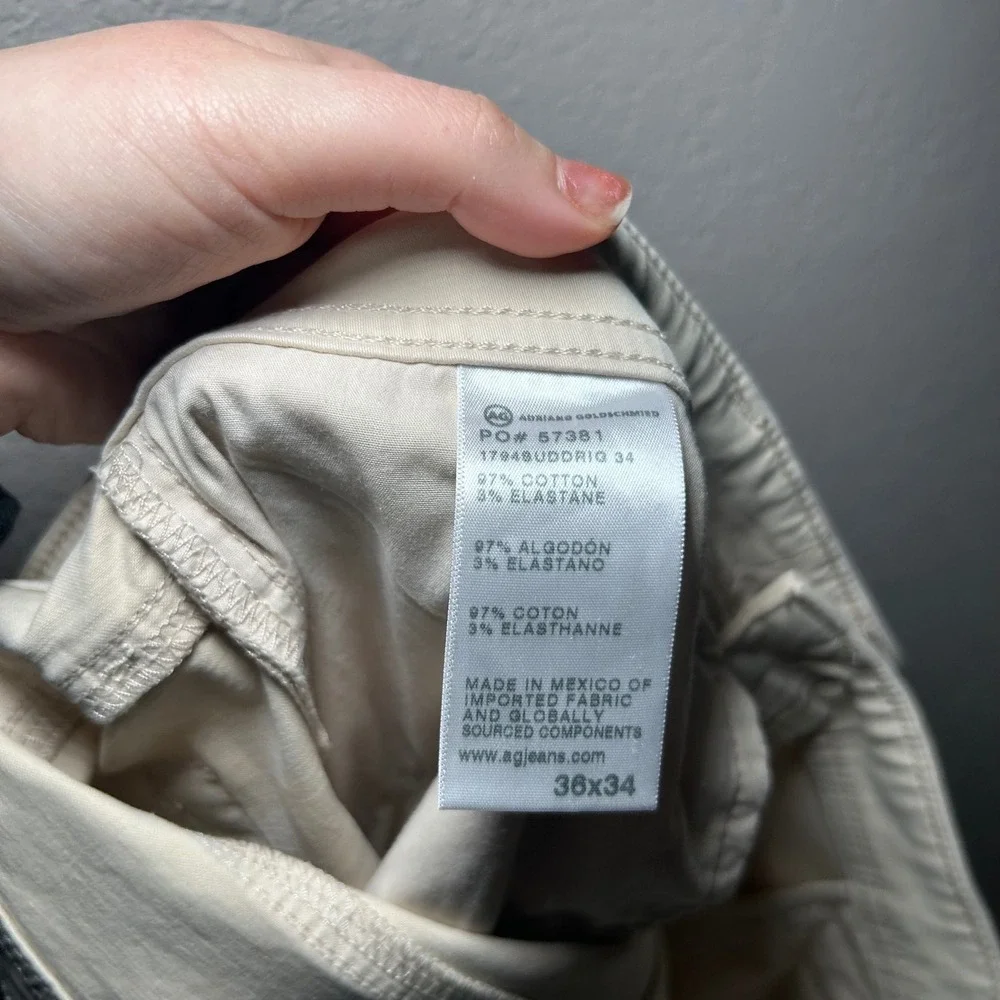 AG Adriano Goldschmied Everett Sueded Slim Straight Pants men's 36 x 34 classic